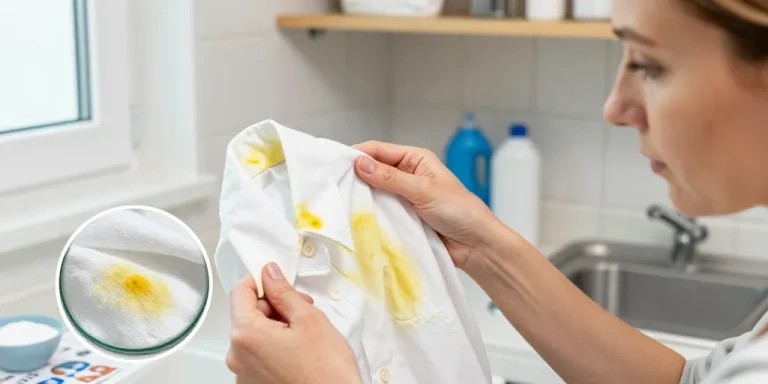 pourquoi taches jaunes sur linge blanc