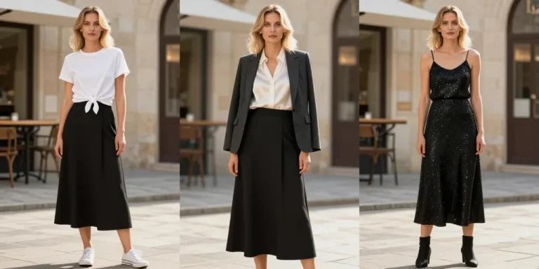 que mettre avec une longue jupe noire