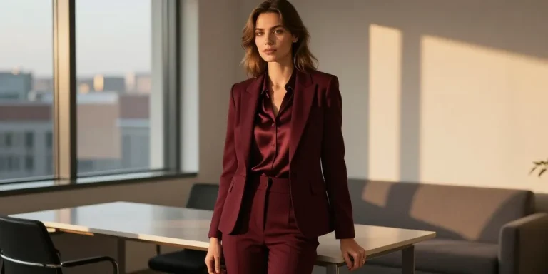 tenue pantalon bordeaux femme