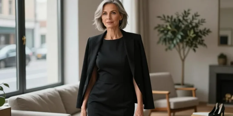 comment porter robe noire à 50 ans