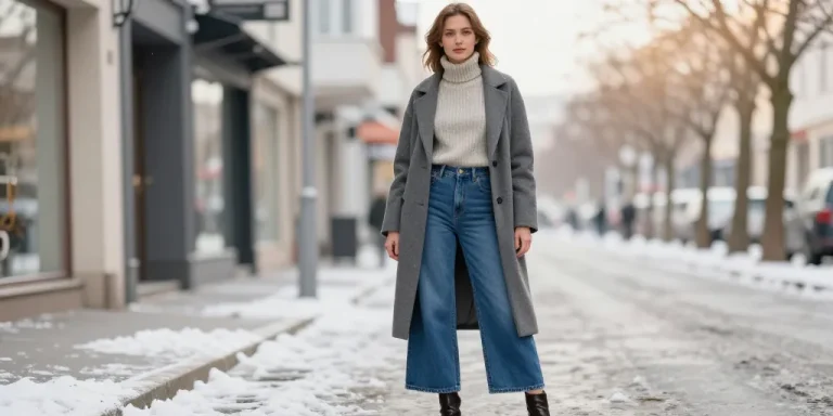 look jean large femme hiver