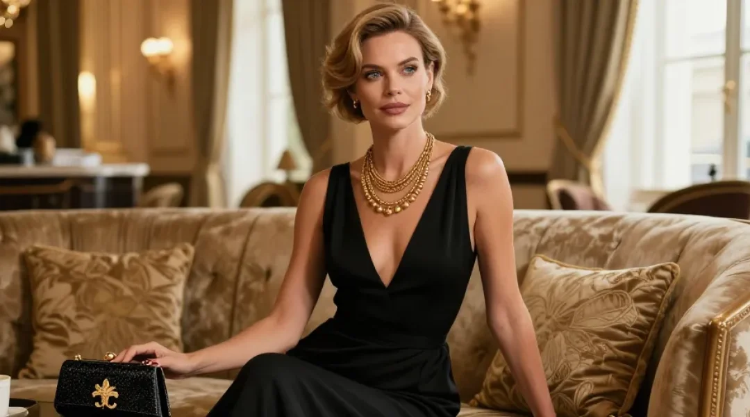 comment accessoiriser une robe noire longue
