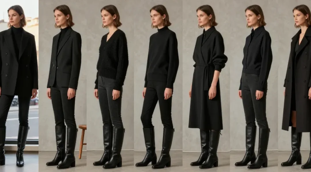 look boots noir