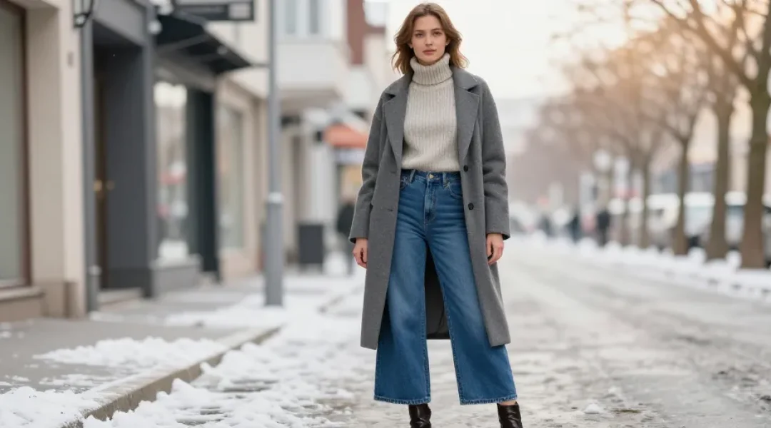 look jean large femme hiver