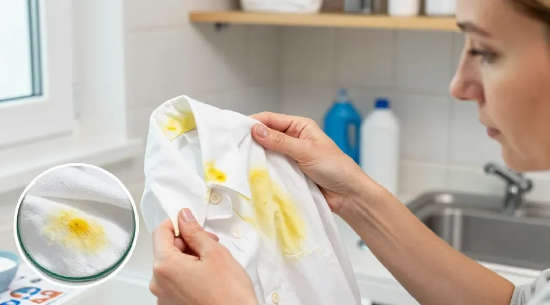 pourquoi taches jaunes sur linge blanc